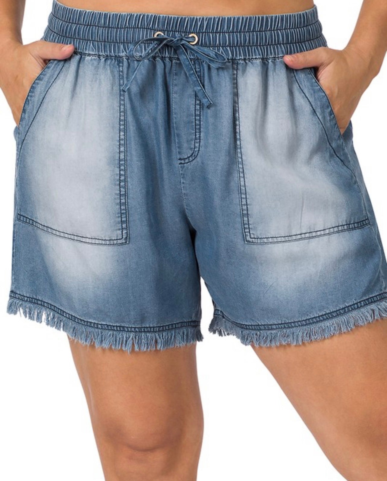 Chambray Shorts